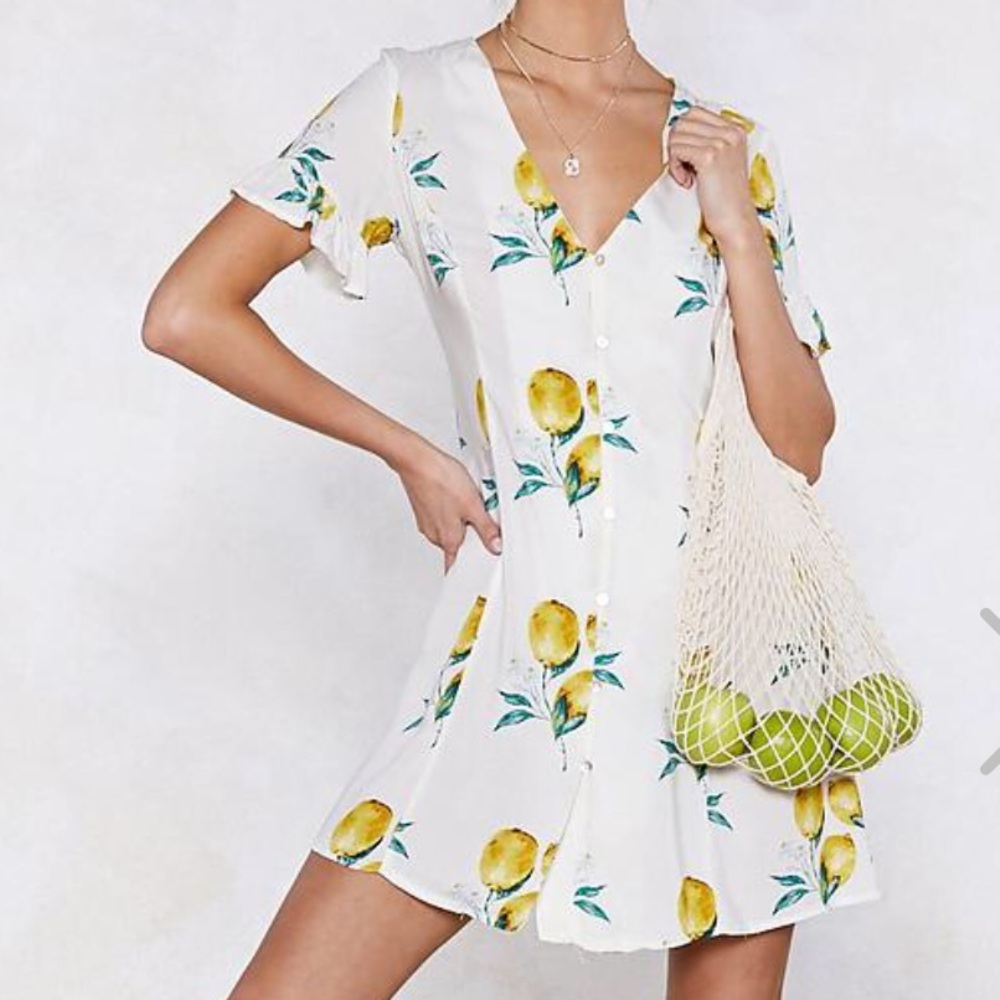 New Nasty Gal Lemon Dress